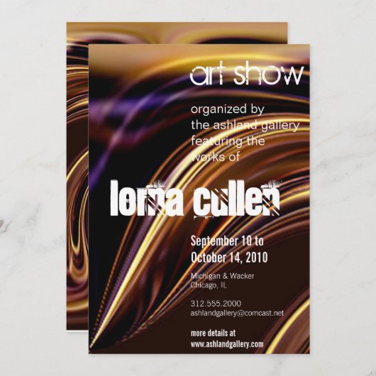 アートショーへの招待 招待状 (正面/裏面)