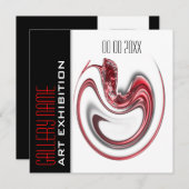 アートショーギャラリー展示カスタマイズジュエリー 招待状 (正面/裏面)