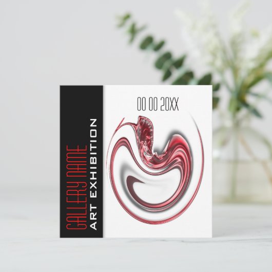 アートショーギャラリー展示カスタマイズジュエリー 招待状 (スタンド正面)