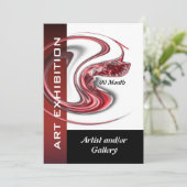 アートショーギャラリー展示カスタマイズジュエリー 招待状 (スタンド正面)