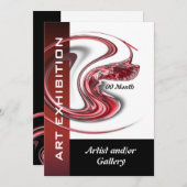 アートショーギャラリー展示カスタマイズジュエリー 招待状 (正面/裏面)