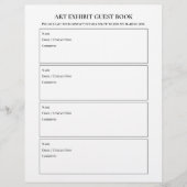 アートショー出展ゲストブックページ (正面)