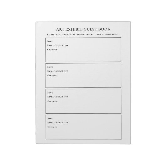 アートショー出展ゲストブック ノートパッド (回転)