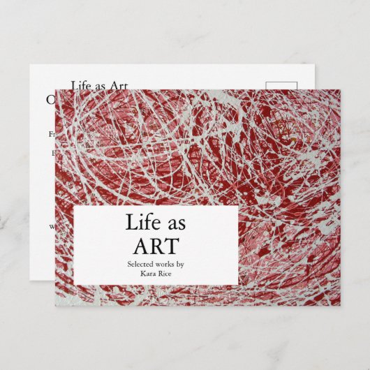 アートショー招待状抽象芸術アートポストカード インビテーションポストカード (正面/裏面)