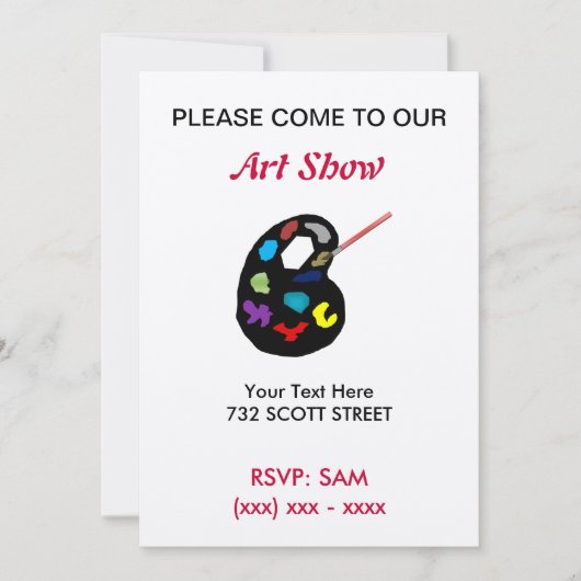 アートショー招待状 招待状 (正面)