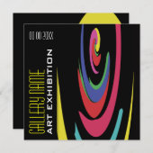 アートショー ギャラリー 展示会 オープニング カスタマイズ 招待状 (正面/裏面)