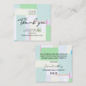 アートシンプルビジネスありがとうお挿入カード スクエア名刺 (正面/裏面)