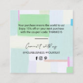 アートシンプルビジネスありがとうお挿入カード スクエア名刺 (裏面)