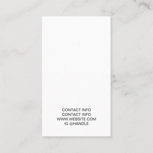 アートシンプルミニマルフォトアーティスト 名刺 (裏面)