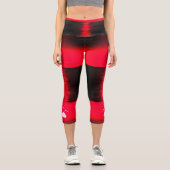 アートシーサンセットブラックアンドレッドカプリレギンス カプリレギンス (正面)