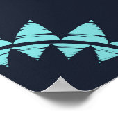 アートシームレスパターン。フォークモチーフ。ヴィンテージ幾何学的 ポスター (角)