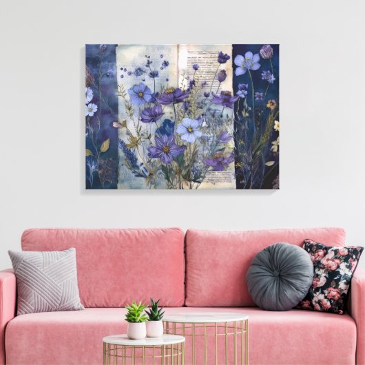 アートジャーナルページ:色あせたブルース キャンバスプリント (インサイチュ (リビング))