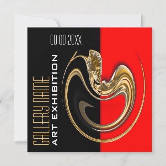 アートジュエリーショー展示ギャラリー カスタマイズ 招待状 (正面)