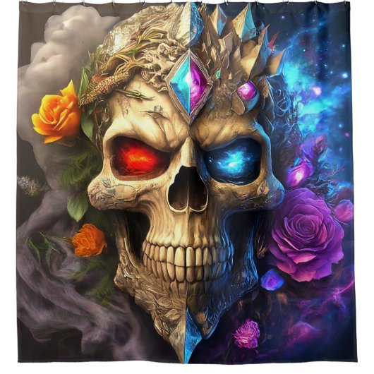 アートスカルデザイン シャワーカーテン (正面)