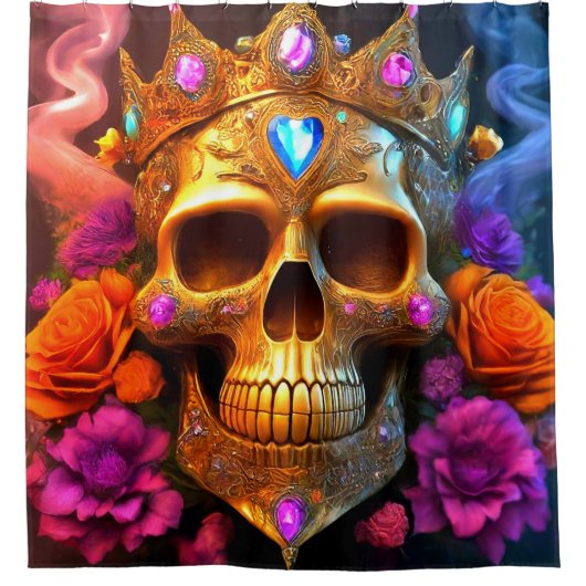 アートスカル シャワーカーテン (正面)