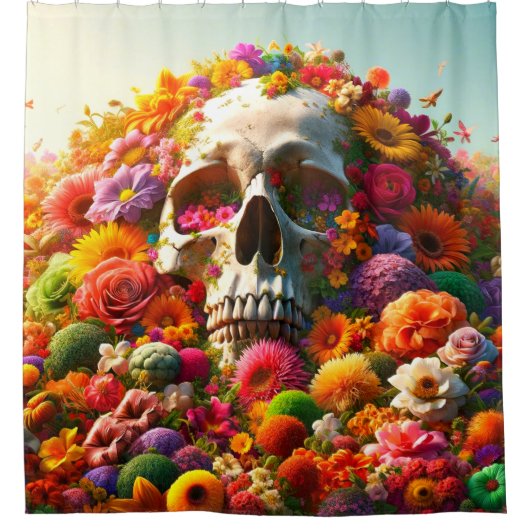 アートスカル シャワーカーテン (正面)