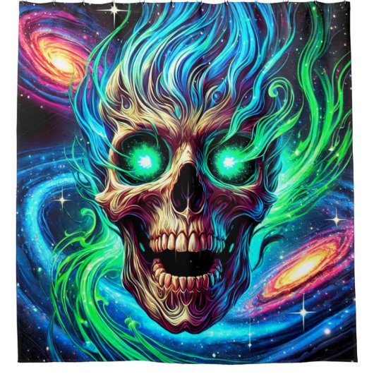 アートスカル シャワーカーテン (正面)