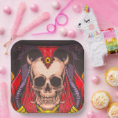 アートスカル ペーパープレート (パーティー)