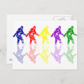 アートスクールスクアッチカラフル- Bigfoot Logo ポストカード (正面/裏面)