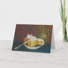 アートスクール静物詩 – ケーキとジューグ カード