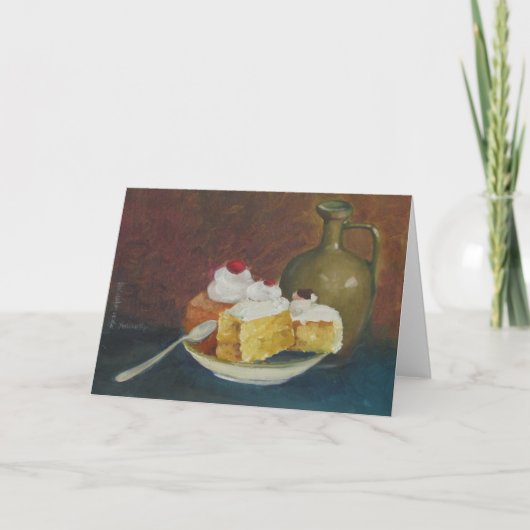 アートスクール静物詩 – ケーキとジューグ カード (正面)