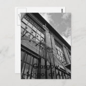 アートスクール16x12bw、グラスゴー美術学校 ポストカード (正面/裏面)