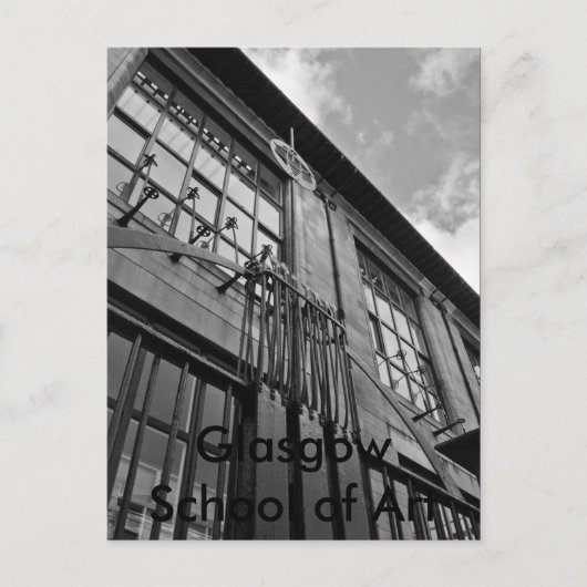 アートスクール16x12bw、グラスゴー美術学校 ポストカード (正面)