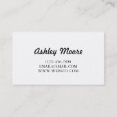 アートスクール、クラスビジネスカード 名刺 (裏面)