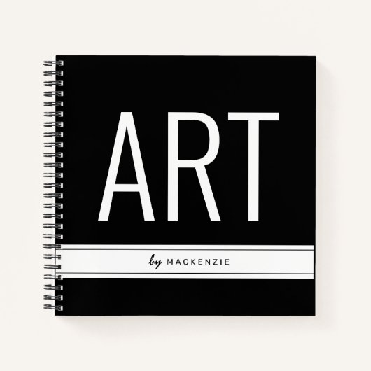 アートスケッチブック（名前あり） ノートブック (正面)