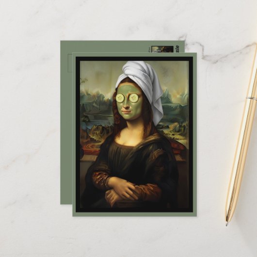 アートスタイルのスパデー ポストカード (正面/裏面インサイチュ)