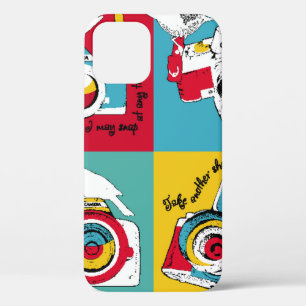 アートスタイルの明るポップ・アートのいポスターと画像o iPhone 12ケース