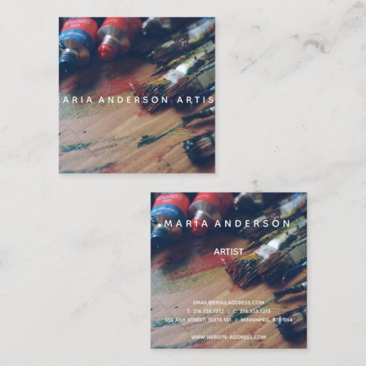 アートスタジオ スクエア名刺 (正面/裏面)