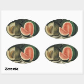 アートステッカー「メロンズ」 楕円形シール (シート)