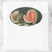 アートステッカー「メロンズ」 楕円形シール (バッグ)