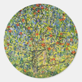アートステッカーGustavクリムト絵画ズThe Apple Tree ラウンドシール