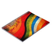 アートストライプのデザイン ノートブック (左側)