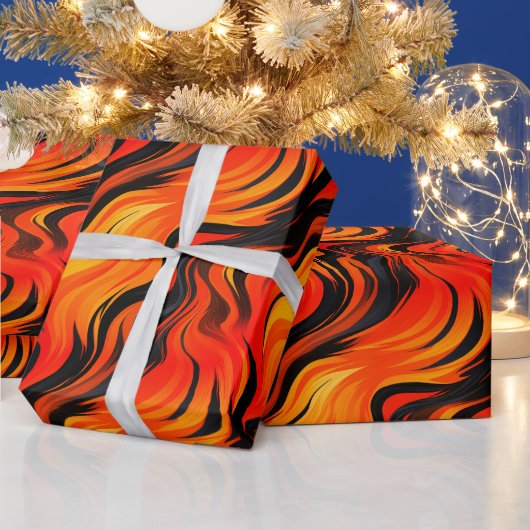 アートストライプのデザイン ラッピングペーパー (クリスマス)