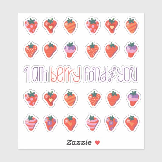 アートストロベリー小さなカスタムカットのビニールシール シール (シート)