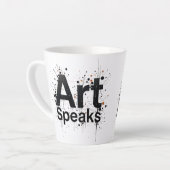 アートスピーカーエレガ感動的ントアート引用文 カフェラテマグ (左アングル)