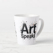 アートスピーカーエレガ感動的ントアート引用文 カフェラテマグ (右アングル)