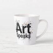 アートスピーカーエレガ感動的ントアート引用文 カフェラテマグ (右)
