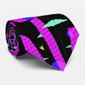 アートスポップ・アートのキライン明るい紫色のピンクの星のパターン ネクタイ (ロール)