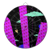 アートスポップ・アートのキライン明るい紫色のピンクの星 ダーツボード (正面)