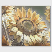 アートスモダンンフラワーズオンフィールドコレクション ラッピングペーパー (フラット)