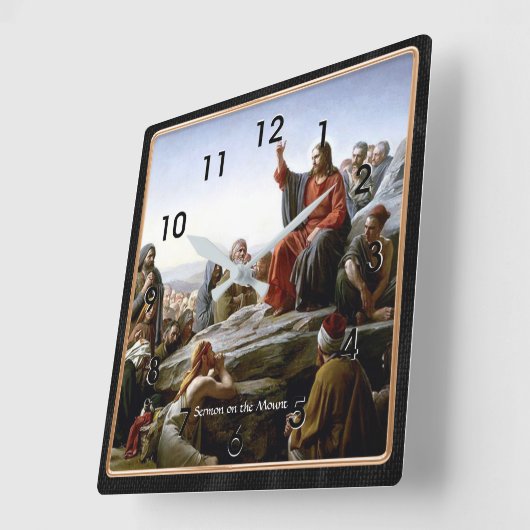 アートズ·山の素晴らし説絵画教 スクエア壁時計 (傾斜)