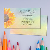 アートセラピストひまわりカラフルの名刺 名刺