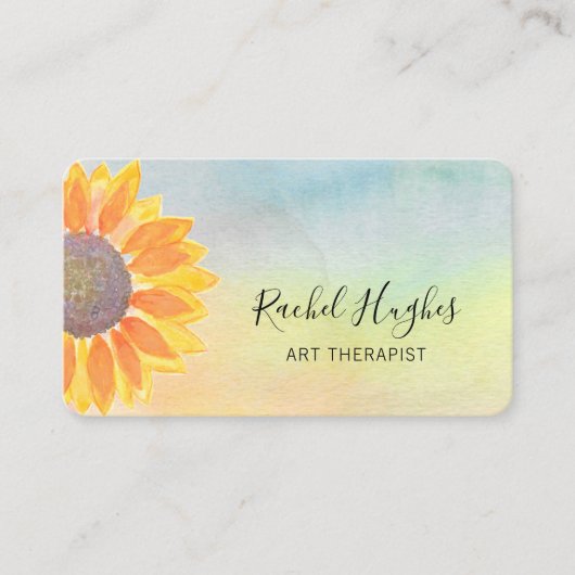 アートセラピストカラフルひまわり 名刺 (正面)