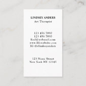 アートセラピストレインボーカラーツリー 名刺 (裏面)