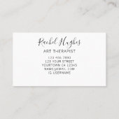 アートセラピストQRコード名刺 名刺 (裏面)