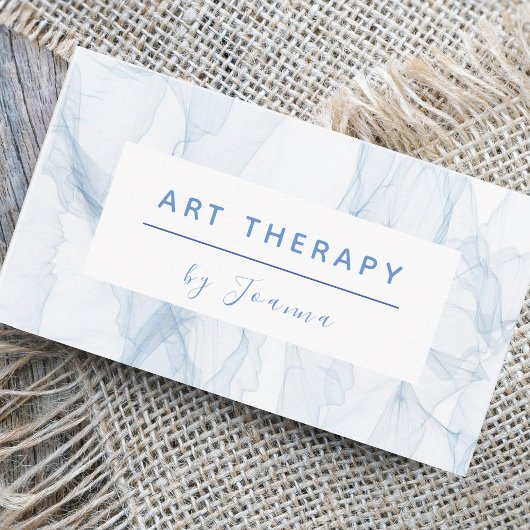 アートセラピー名前の追加芸術的クリエイティブベビーブルー 名刺